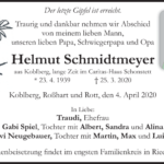 Helmut-Schmidtmeyer-Traueranzeige